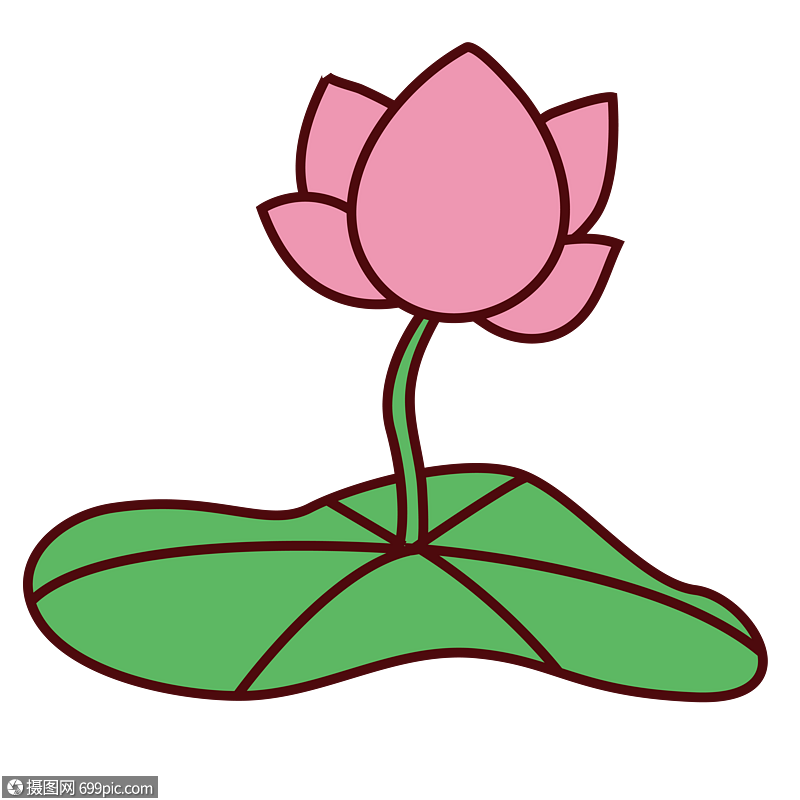 矢量卡通荷花