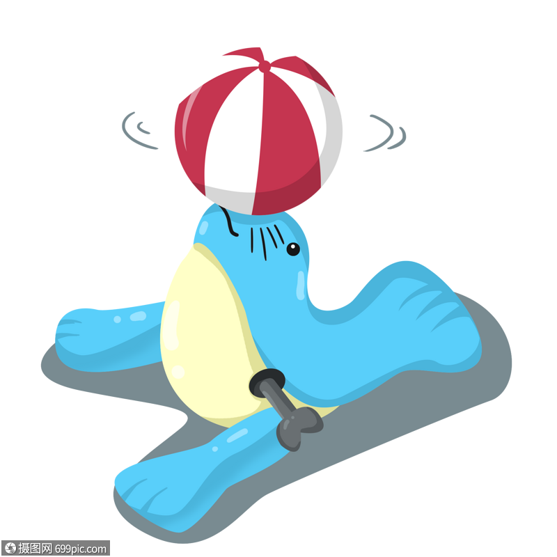 六一儿童节的发条顶球小海狮礼物