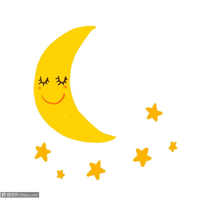 免抠元素 手绘/卡通元素 月亮.psd