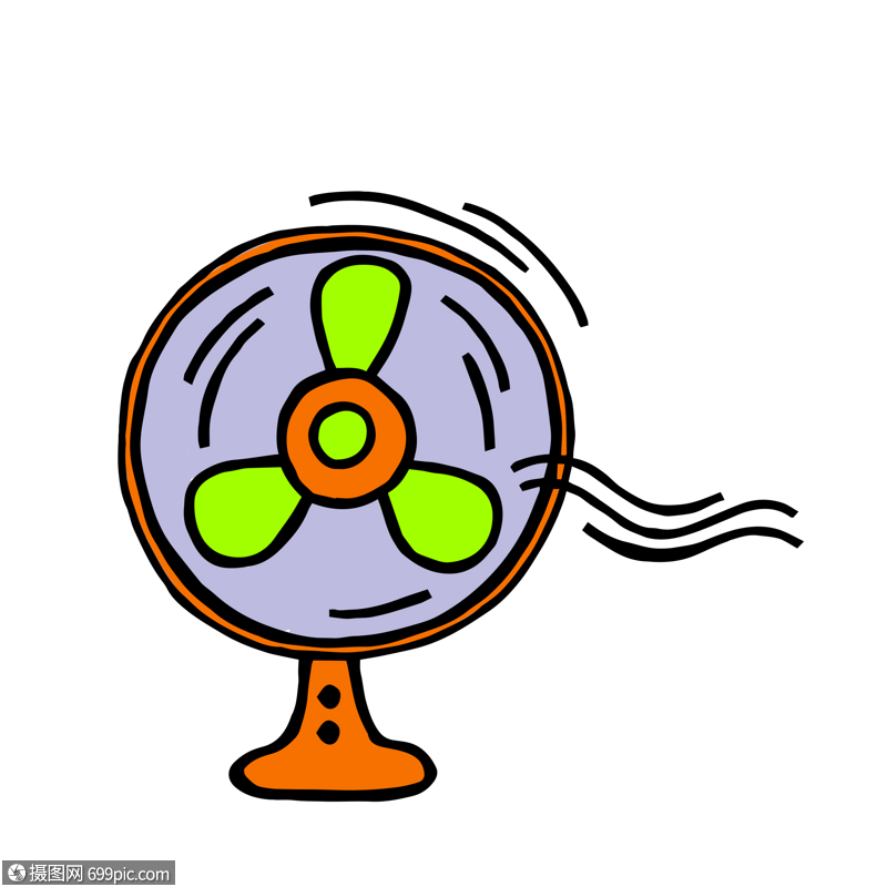 手绘/卡通元素 吹风扇.ai