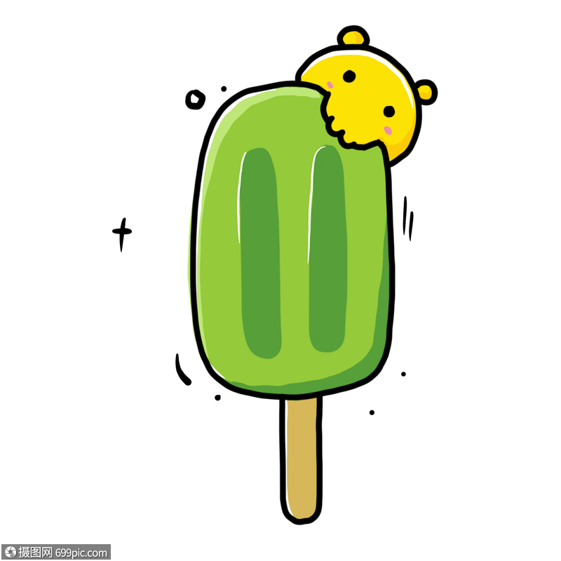 冰棍卡通吃冰棍高清图片素材