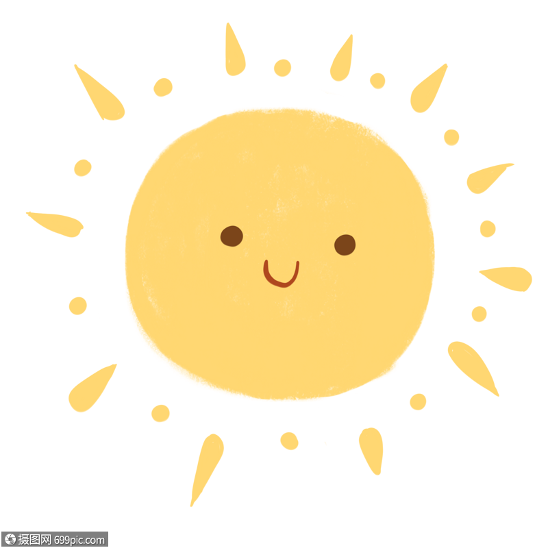 太阳笑脸发光高清图片素材