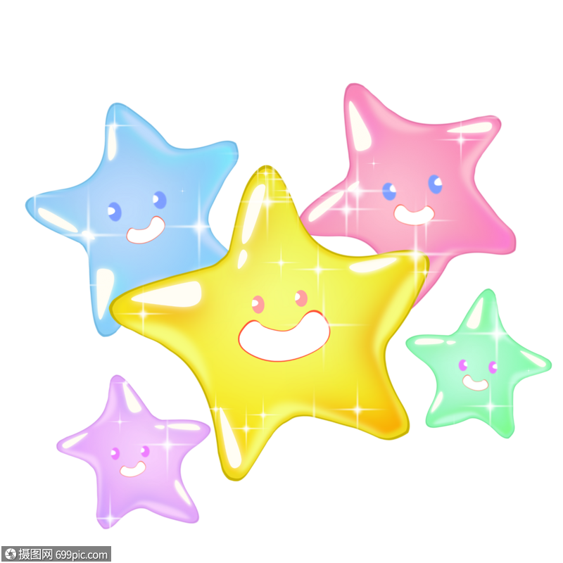 小星星萌可爱高清图片素材