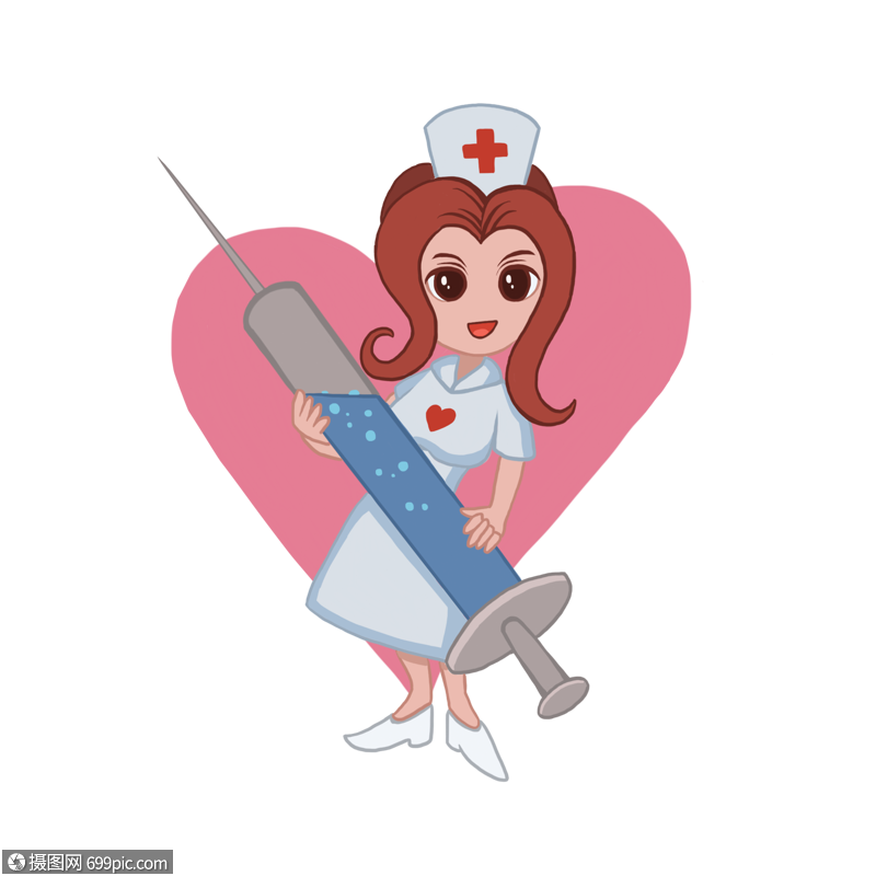 有爱心的针筒护士