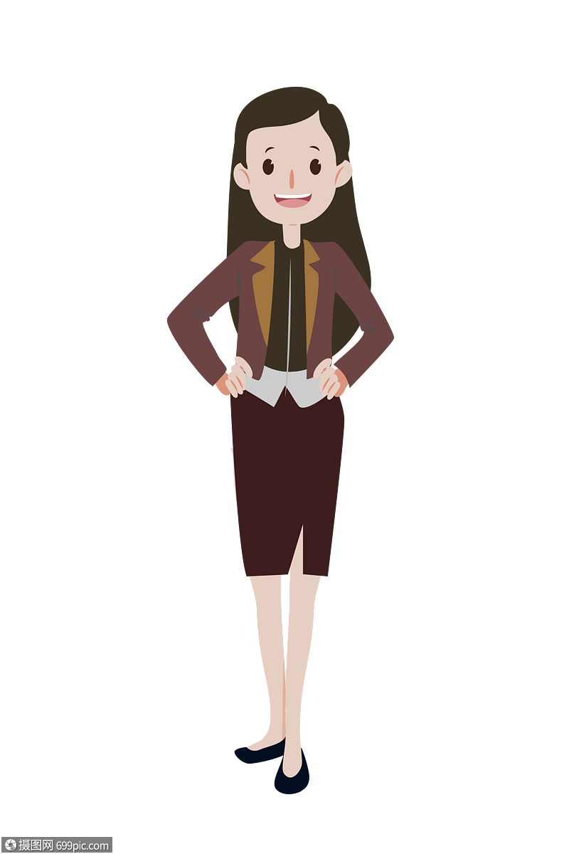 免抠元素 手绘/卡通元素 职业白领女性着装.ai