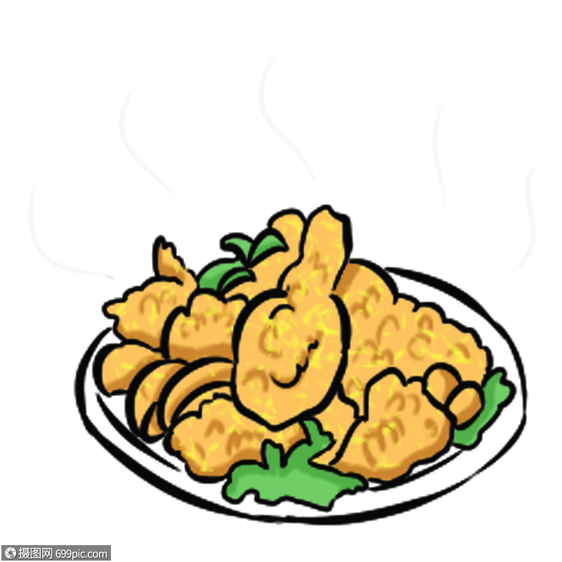 鸡腿菜肴香喷喷高清图片素材