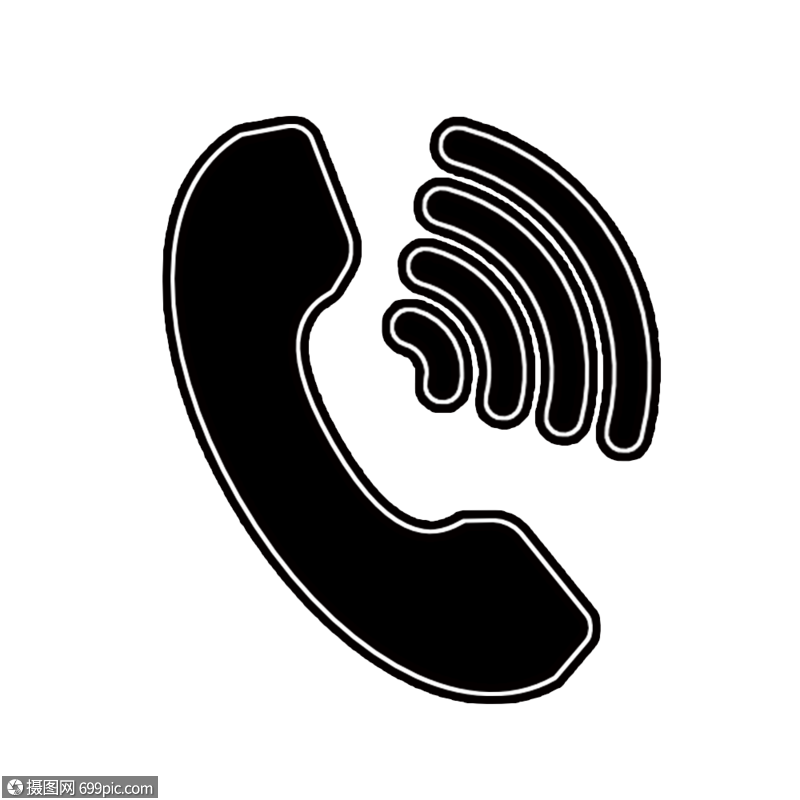 卡通手绘简约电话图标