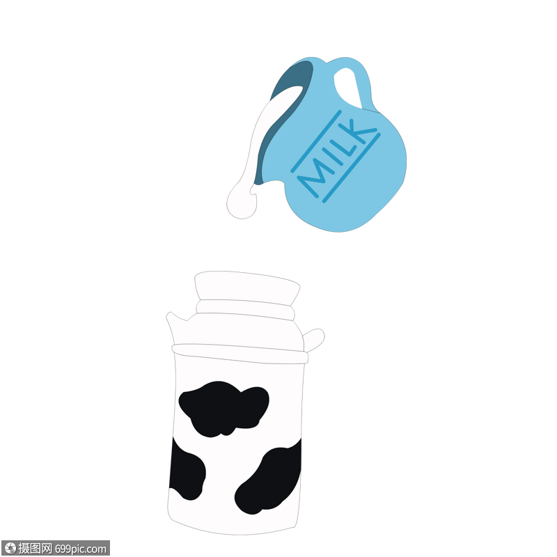 牛奶卡通免抠高清图片素材