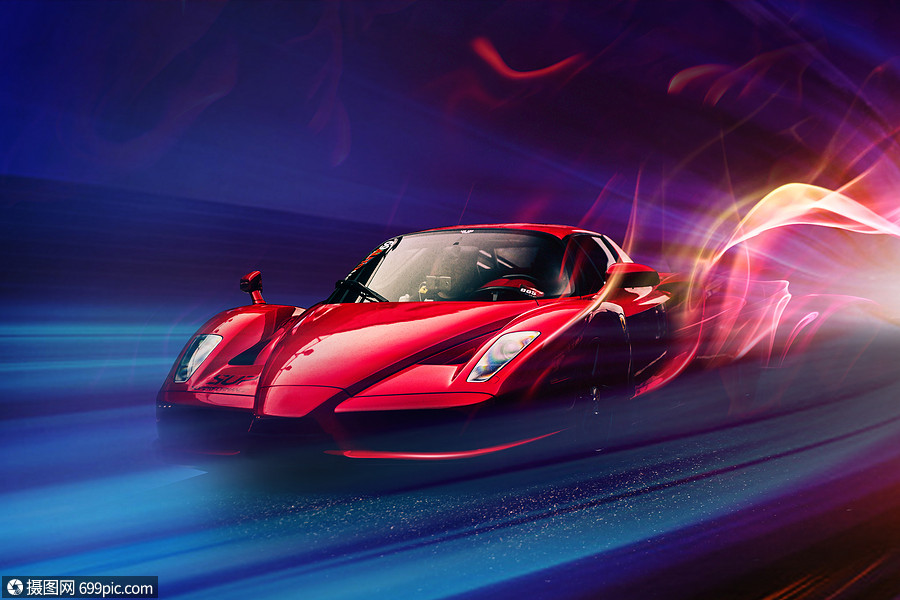 酷炫跑车场景急速酷炫汽车