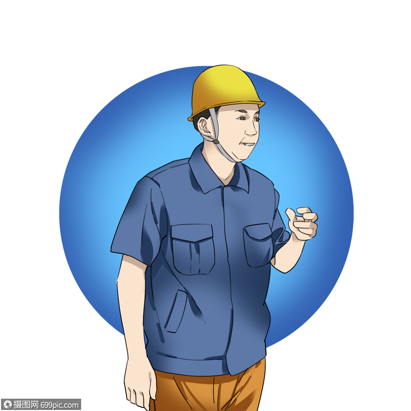 工厂工人技术工人工人卡通