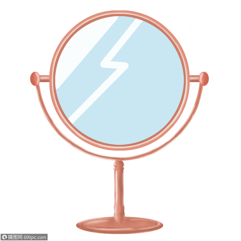 手绘化妆品镜子元素