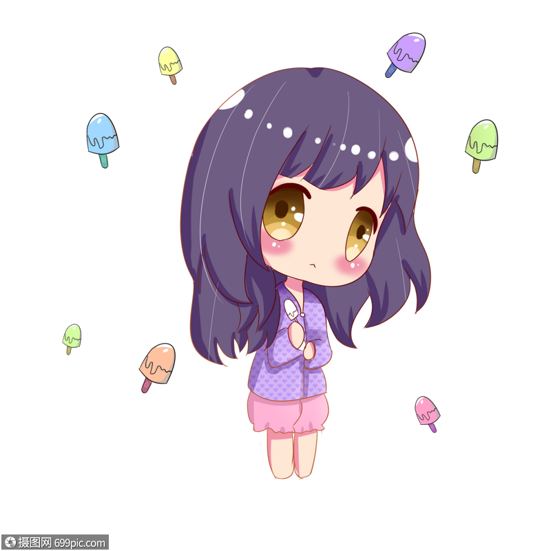 可爱q版萌系人物动漫素材赛璐璐