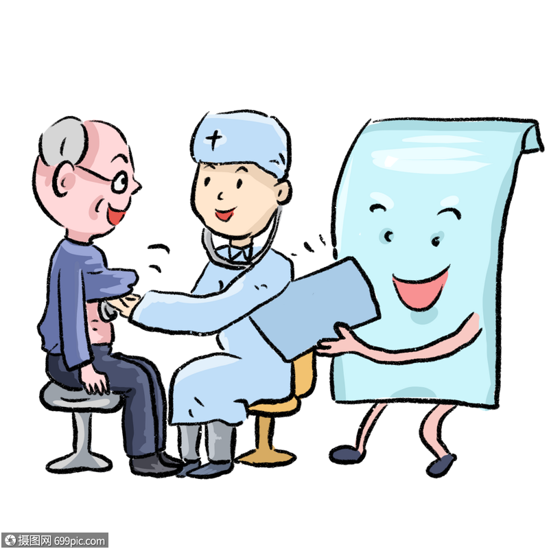 免抠元素 手绘/卡通元素 医生看病.psd