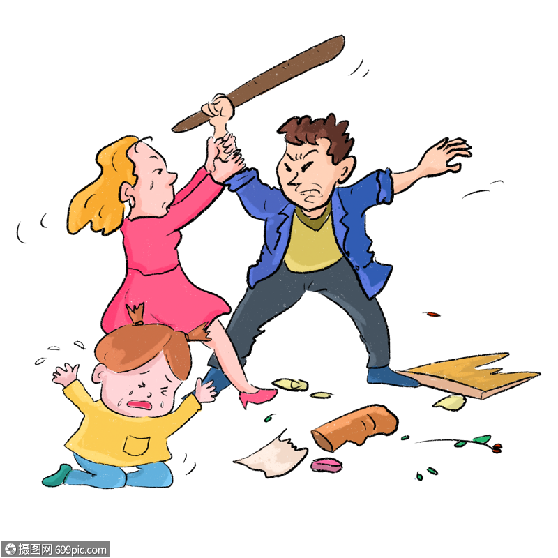夫妻打架漫画