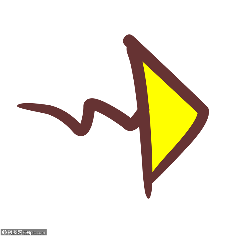 黄色向右箭头