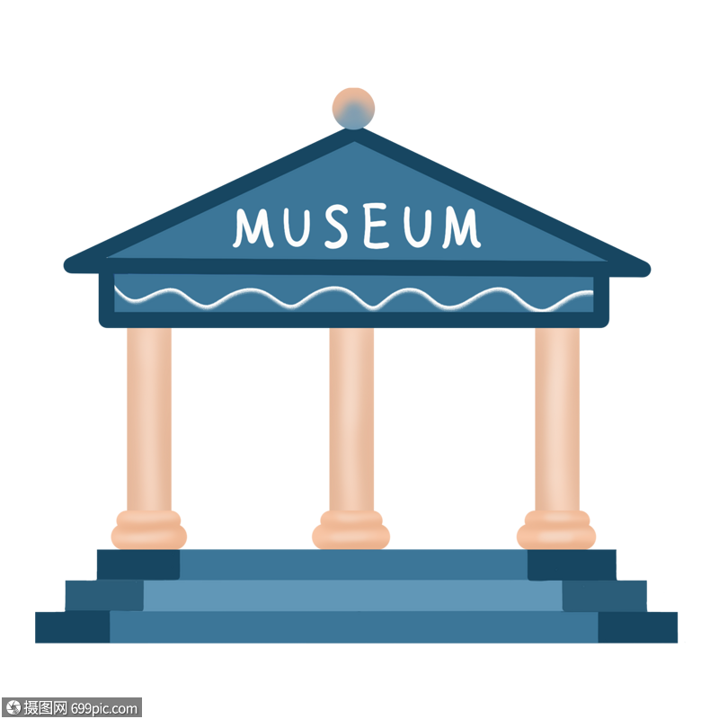 世界博物馆日图标元素国际博物馆日卡通博物馆图标