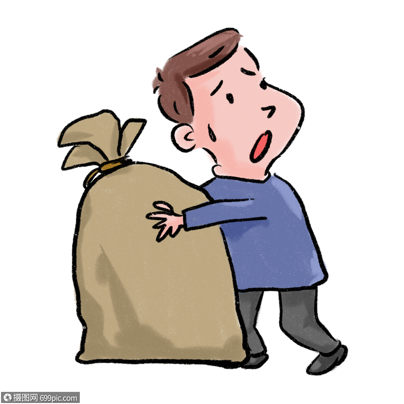 男孩保护着麻袋动作漫画