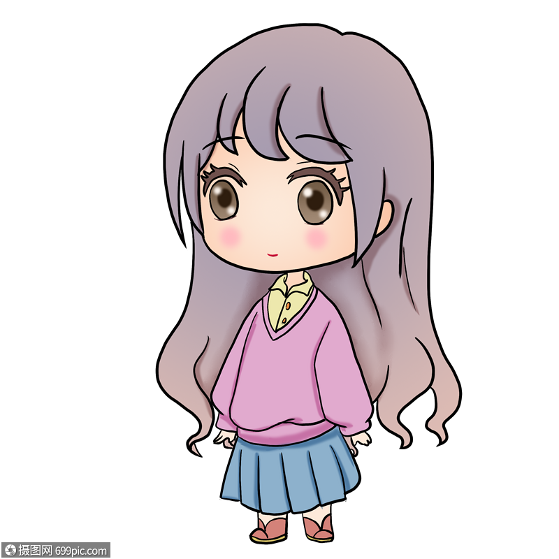 呆萌的小女孩乖乖女小姑娘