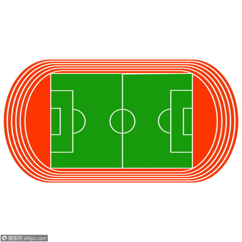 免抠元素 手绘/卡通元素 跑道赛道.psd
