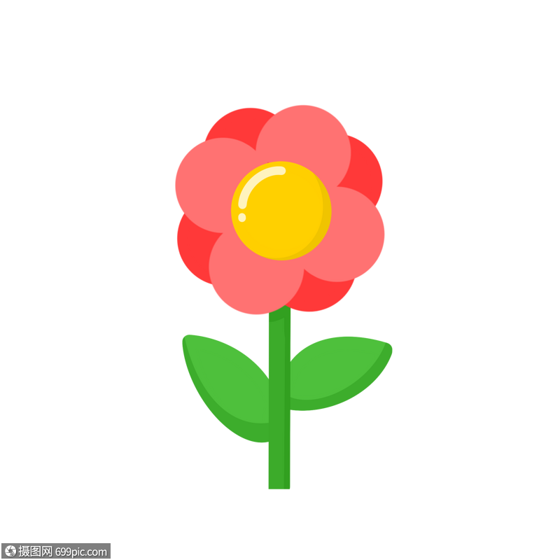 可爱的卡通小花朵