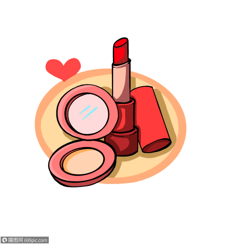 卡通手绘美容美妆生活用品化妆品