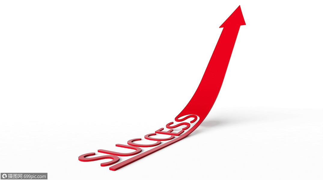 创意成功场景success箭头