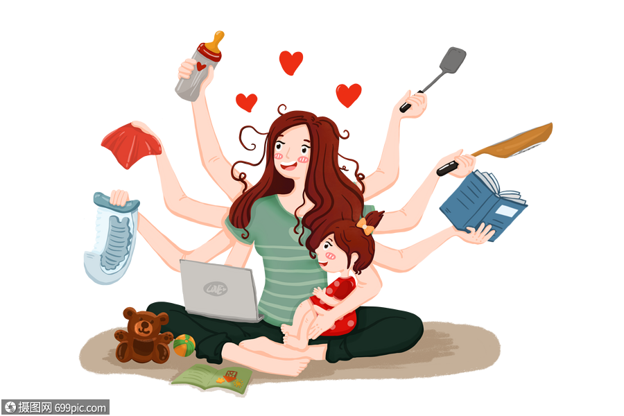 超人妈妈照顾宝宝