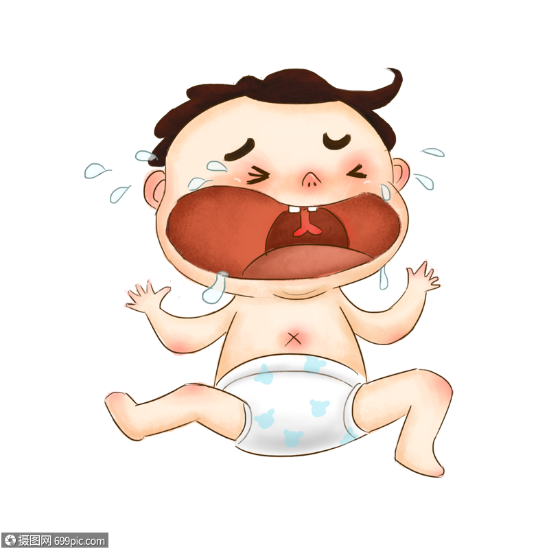 哭泣的宝宝大哭卡通
