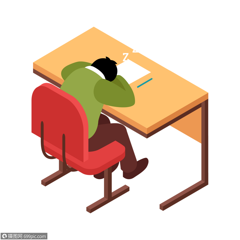 课堂睡觉的学生