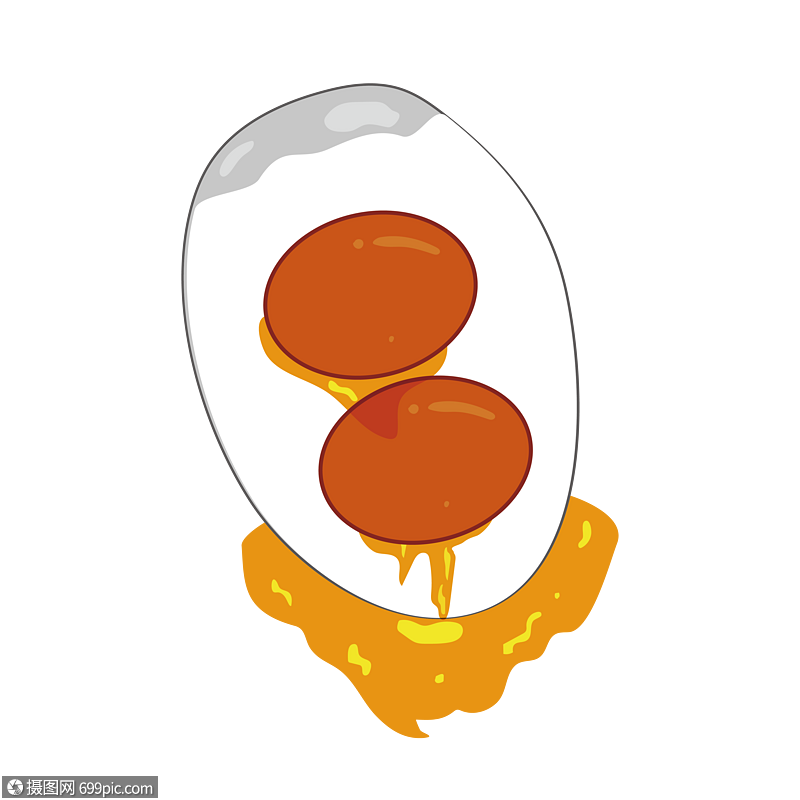 免抠元素 手绘/卡通元素 咸鸭蛋.eps