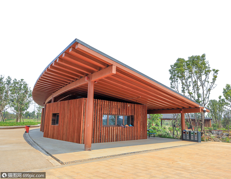 园林现代建筑休憩区公园建筑