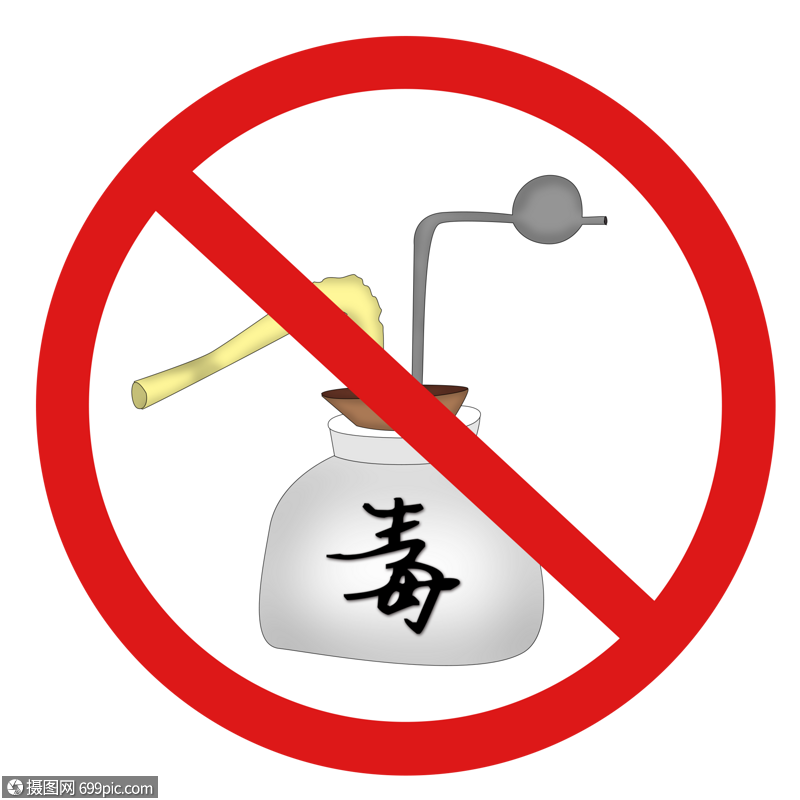 禁止毒品警告标志禁毒犯罪