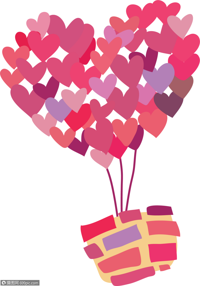 情人节爱心热气球