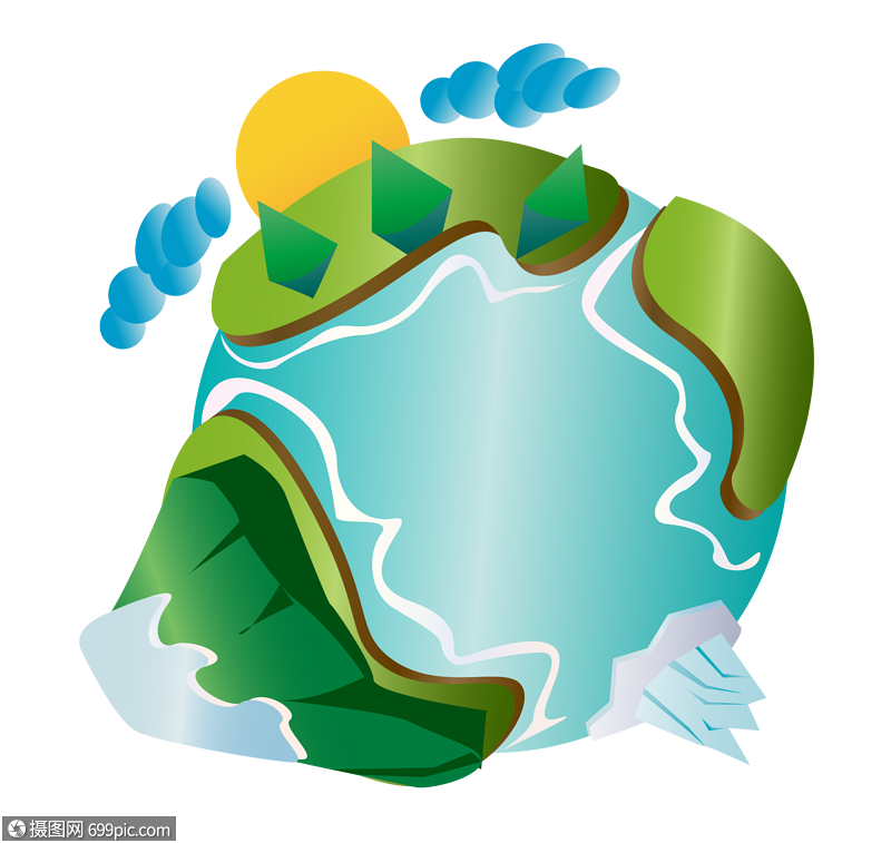 原创地球生态系统矢量图
