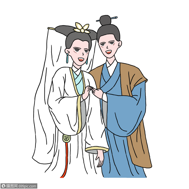 许仙和白娘子简笔画图片