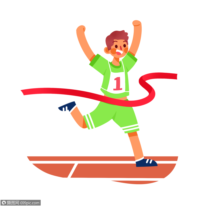 跑步男孩冲刺长跑图片
