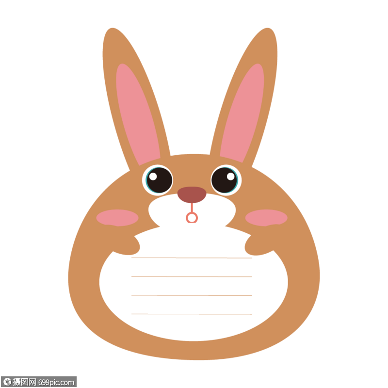 小兔子便签卡通手绘