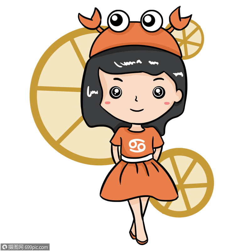 巨蟹女孩星座螃蟹图片