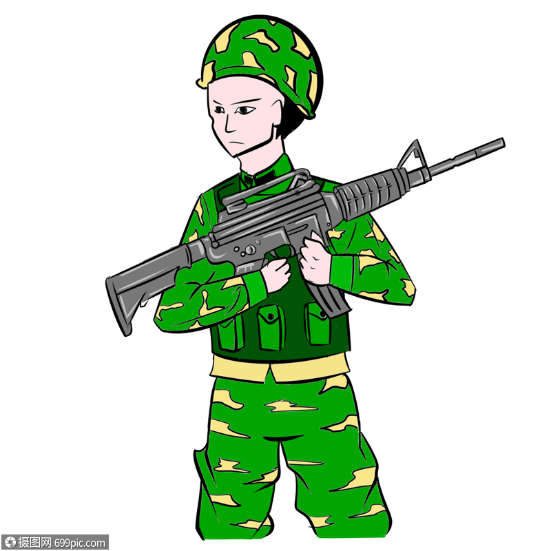免抠元素 手绘/卡通元素 特种兵.png