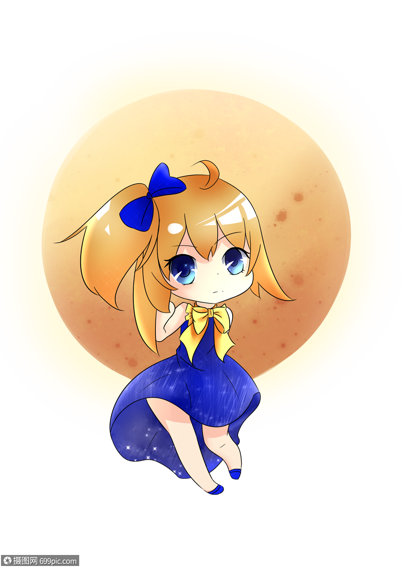 q版月光女神优雅免抠