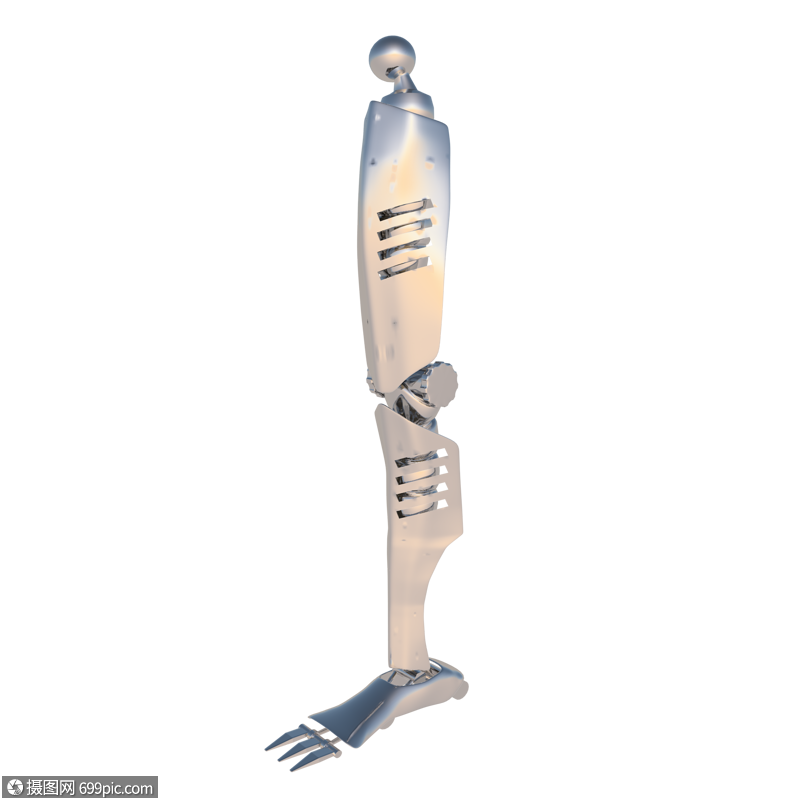 银白色智能机器人脚机械脚机械