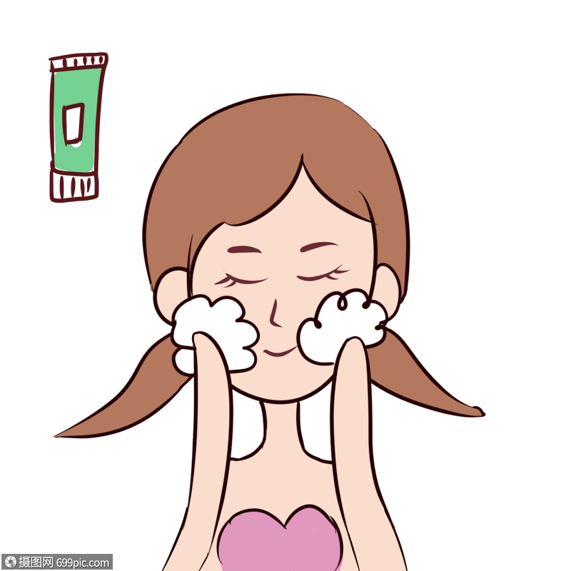表情包洗脸洗面奶卡通人物
