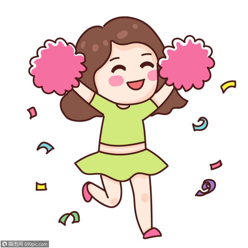 欢呼雀跃的小女孩