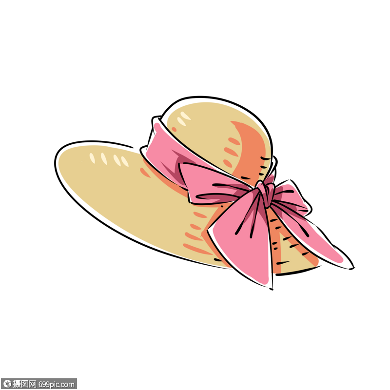 太阳帽紫外线卡通图片