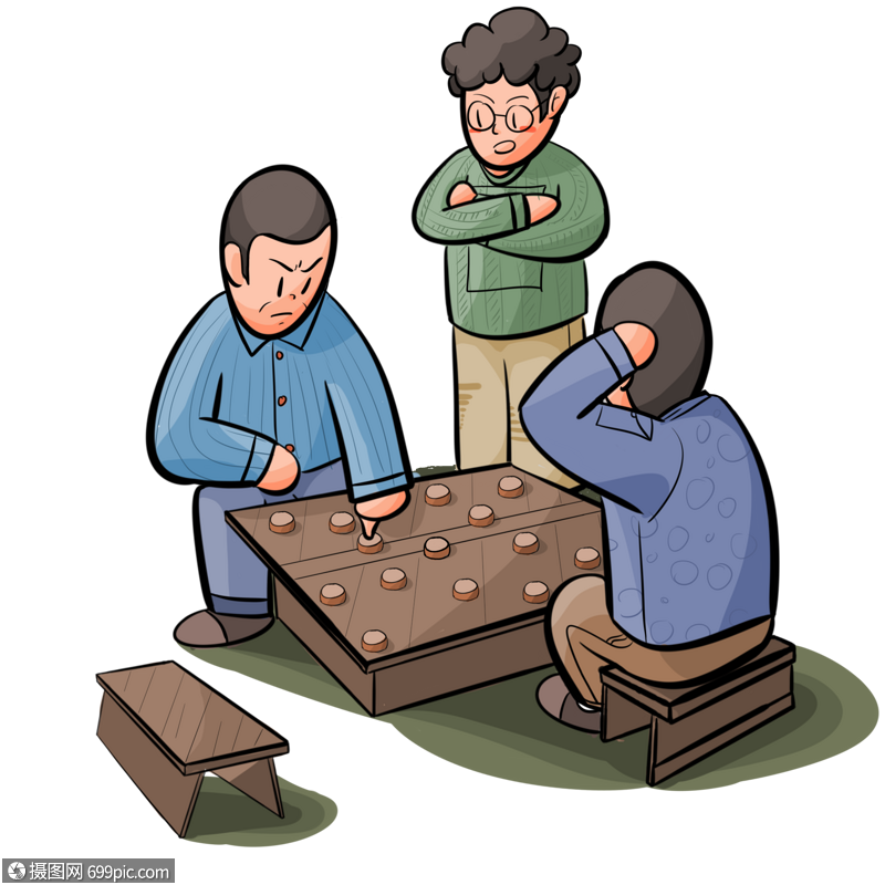 老年人下象棋世界人口日敬老院