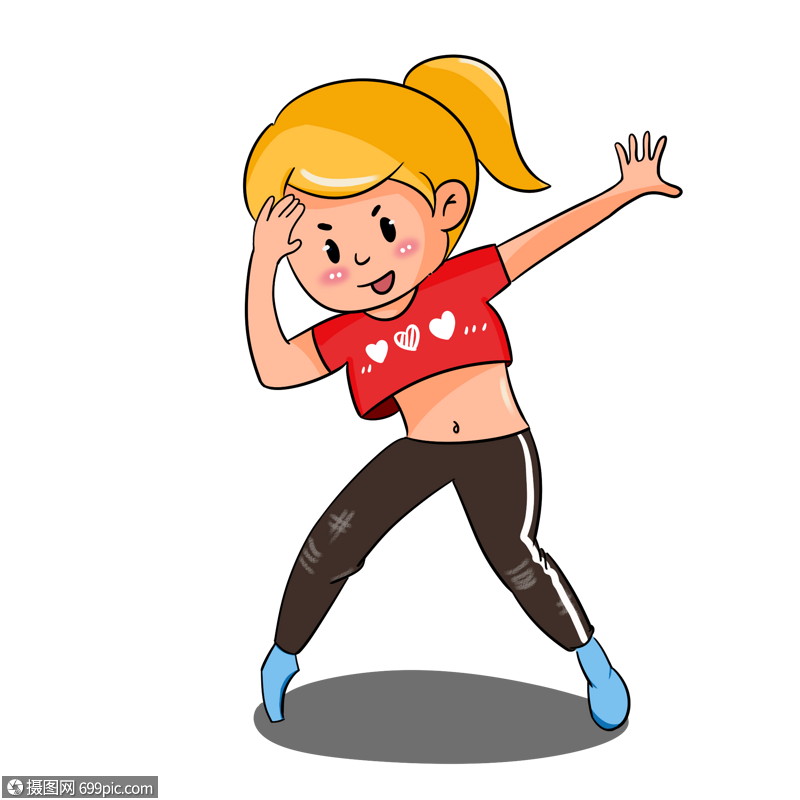 免抠元素 手绘/卡通元素 街舞.psd