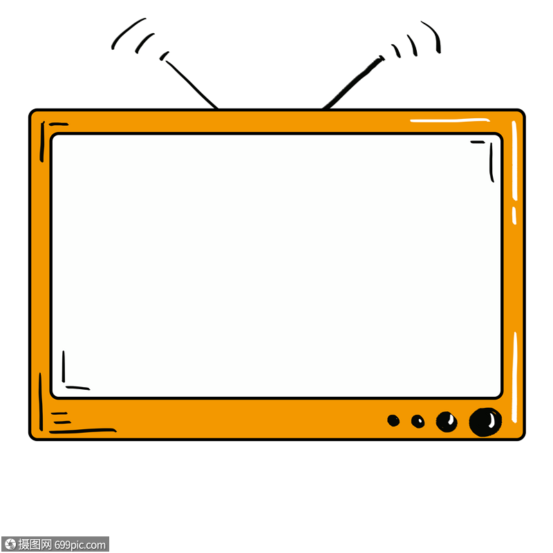 手绘电视机边框对话框png免抠素材手绘边框可爱边框