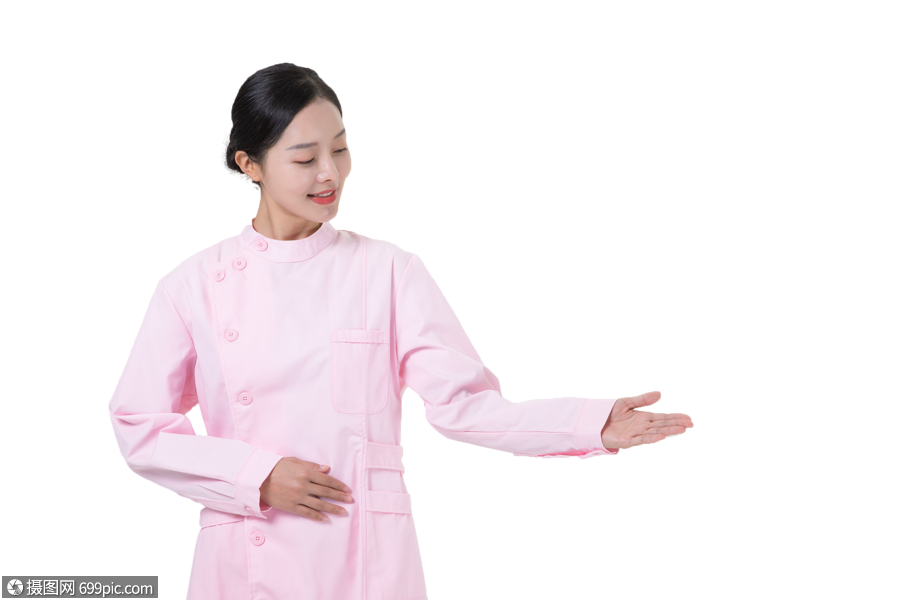 医院护士女性请的手势
