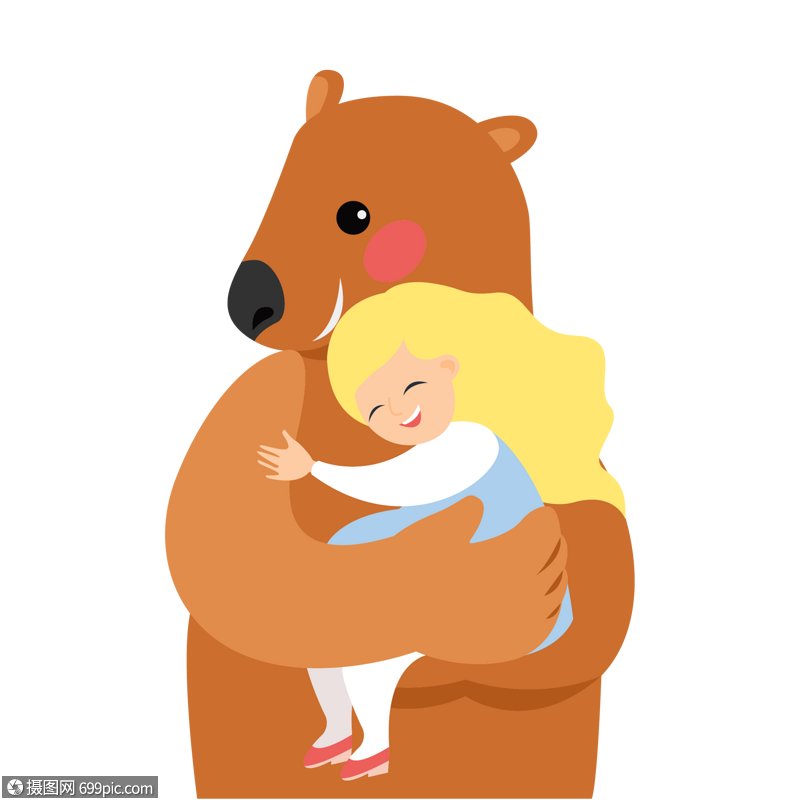 女孩抱熊微信头像图片
