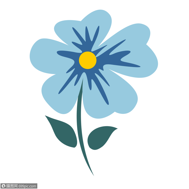 蓝色的花小花花卉图片